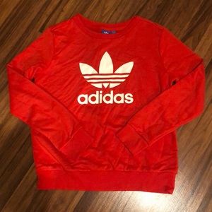 Red Adidas sweatshirt